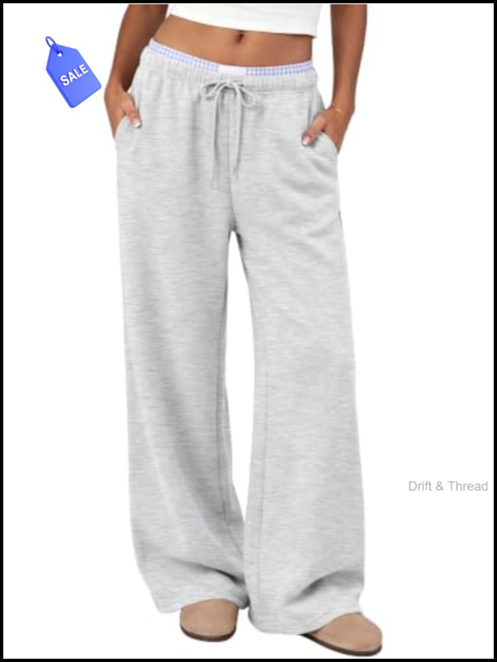 Women's Wide Leg Sweatpants Lounge Travel Pants Soft Cotton